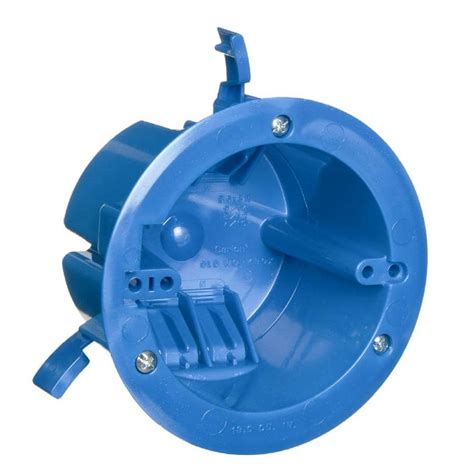 round blue junction box|round shallow wall electrical box.